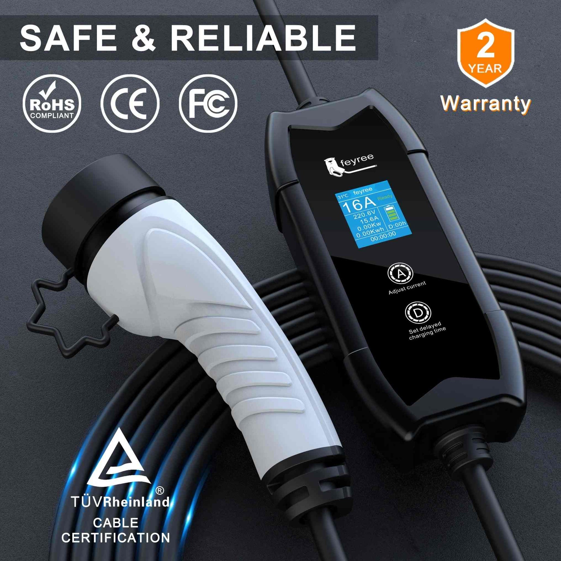 16A EV charger with CE ROHS TUV