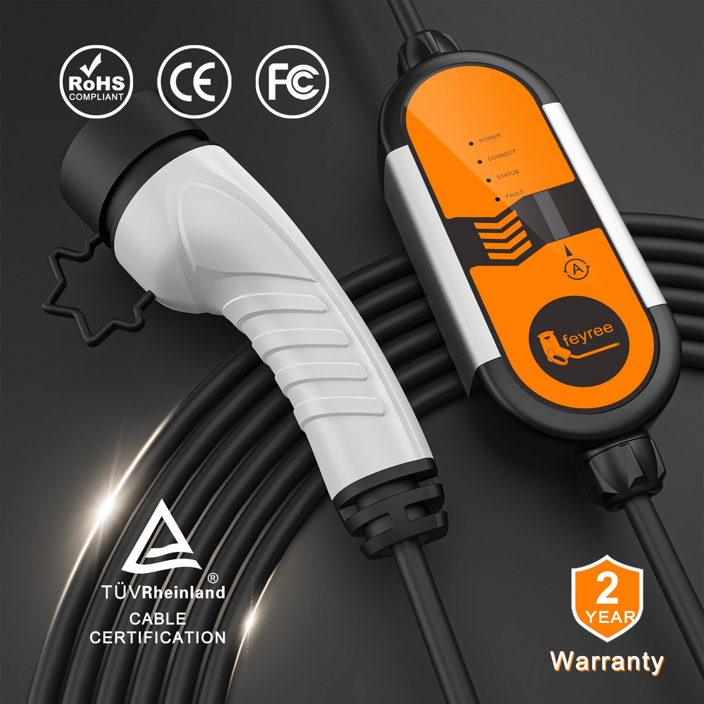 Portable 3.5kW EV Charger 16A AC Charging Travel EV Charger