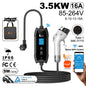 Portable 3.5kW EV Charger with WIFI APP Bluetooth Smart Charging