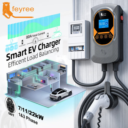DLB 22 kW EV Charger Type 2 Three Phase Wallbox AC Electric Charging Station Smart Charging