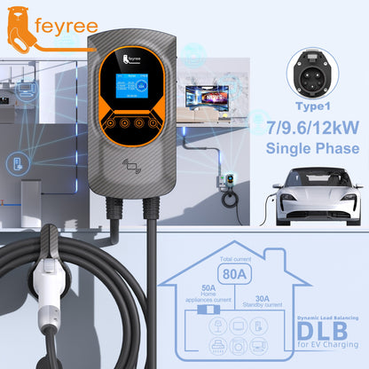 DLB 22 kW EV Charger Type 2 Three Phase Wallbox AC Electric Charging Station Smart Charging