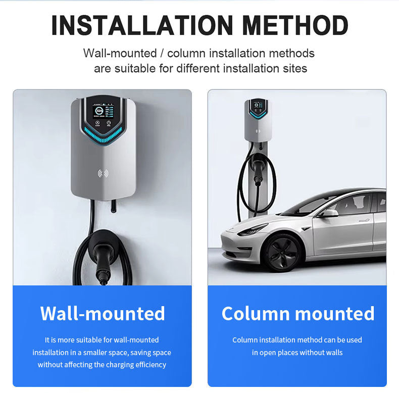 22kW Smart EV Charger Wallbox with WiFi/APP Control & Universal Compatibility for Home  Use