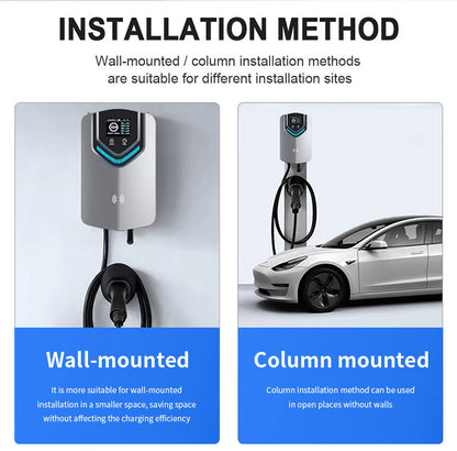 22kW Smart EV Charger Wallbox with WiFi/APP Control & Universal Compatibility for Home  Use