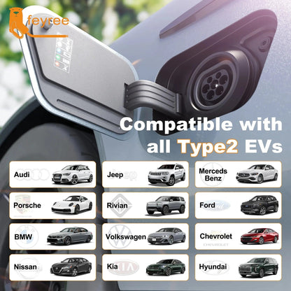 GBT to Type 2 EV Charging Adapter   32A 220-480V AC  IP55 Weatherproof & UL94 V-0 Rated