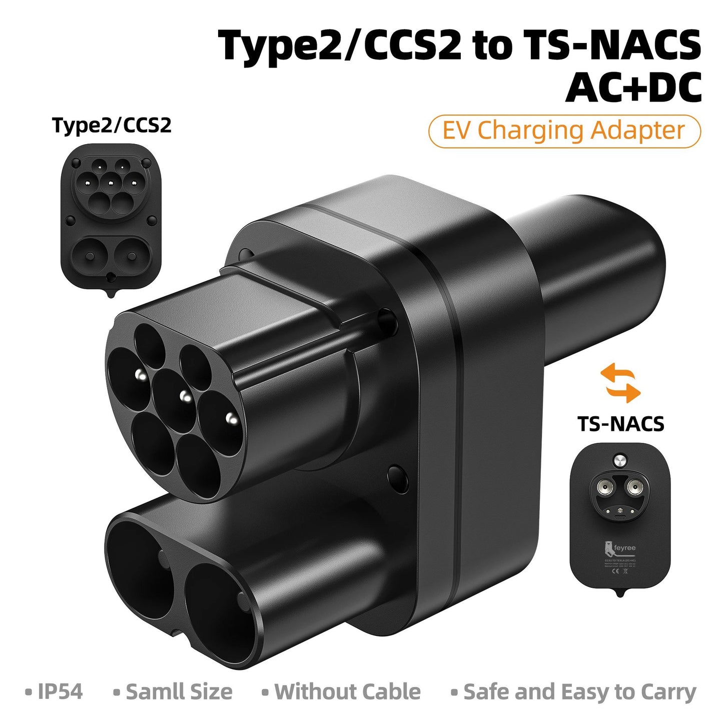 CCS2 to NACS EV Charging Adapter for Tesla | 250kW DC  AC Fast Charge