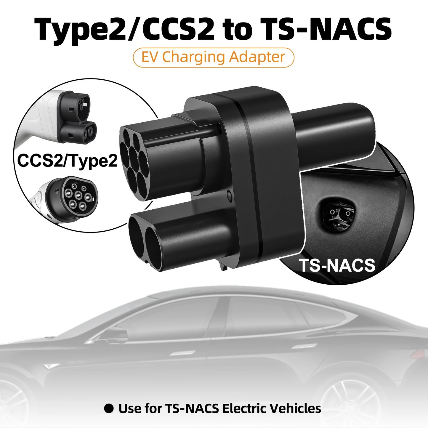 CCS2 to NACS EV Charging Adapter for Tesla | 250kW DC  AC Fast Charge