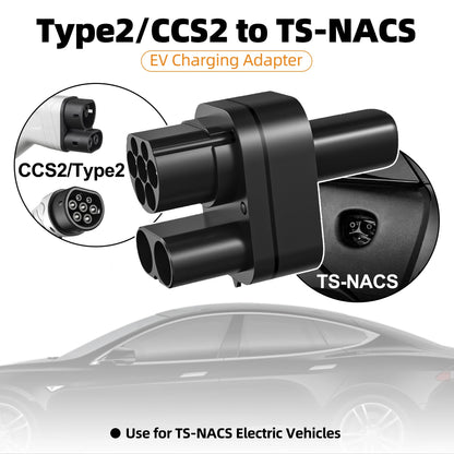 CCS2 to NACS EV Charging Adapter for Tesla | 250kW DC  AC Fast Charge
