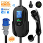 AFEEV Type2 IEC 62196-2 Portable EV Charger 7.2KW 32A Type1 SAEJ1772 Wallbox EVSE Fast Charging Cable WiFi APP Bluetooth Control