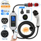 AFEEV Type 2 Portable EV Charger 22KW 32A 3Phase Wallbox IEC62196-2 EVSE Fast Charging Cable CEE Plug APP Bluetooth Control