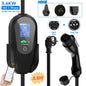 AFEEV Type 2 Portable EV Charger 3.6KW 16A 1Phase Wallbox Type1/GBT EVSE Fast Charging Cable EU Plug WiFi APP Bluetooth Control