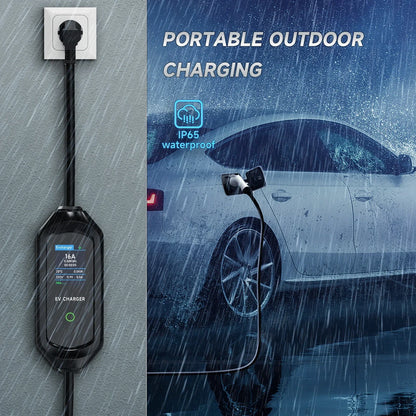 AFEEV 3.6KW Portable EV Charger 16A IEC62196-2 Type 2 Charger Fast Charge Charger Type1 Electric Car Charger GB/T Wallbox