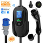 AFEEV Type2 IEC 62196-2 Portable EV Charger 7.2KW 32A Type1 SAEJ1772 Wallbox EVSE Fast Charging Cable WiFi APP Bluetooth Control