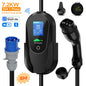 AFEEV Type2 IEC 62196-2 Portable EV Charger 7.2KW 32A Type1 SAEJ1772 Wallbox EVSE Fast Charging Cable WiFi APP Bluetooth Control
