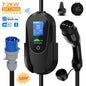 AFEEV Type2 IEC 62196-2 Portable EV Charger 7.2KW 32A Type1 SAEJ1772 Wallbox EVSE Fast Charging Cable WiFi APP Bluetooth Control