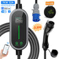 AFEEV 7KW 32A 1Phase Portable EV Charger Type2/Type1/GBT EVSE Fast Charging Cable Wallbox CEE Plug APP Bluetooth Control