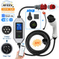 AFEEV Type 2 Portable EV Charger 22KW 32A 3Phase Wallbox IEC62196-2 EVSE Fast Charging Cable CEE Plug APP Bluetooth Control