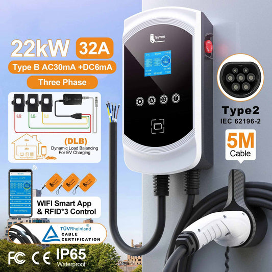 DLB Wall-mount EV Charger Fast Charging Smart Load Blance Home Load AC EV Charging Station