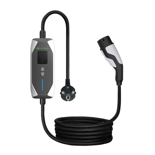 32A Universal Type 2 EV Charger 7kW with Adjustable Current & IP65 Protection for AC Electric Vehicles Home Charging