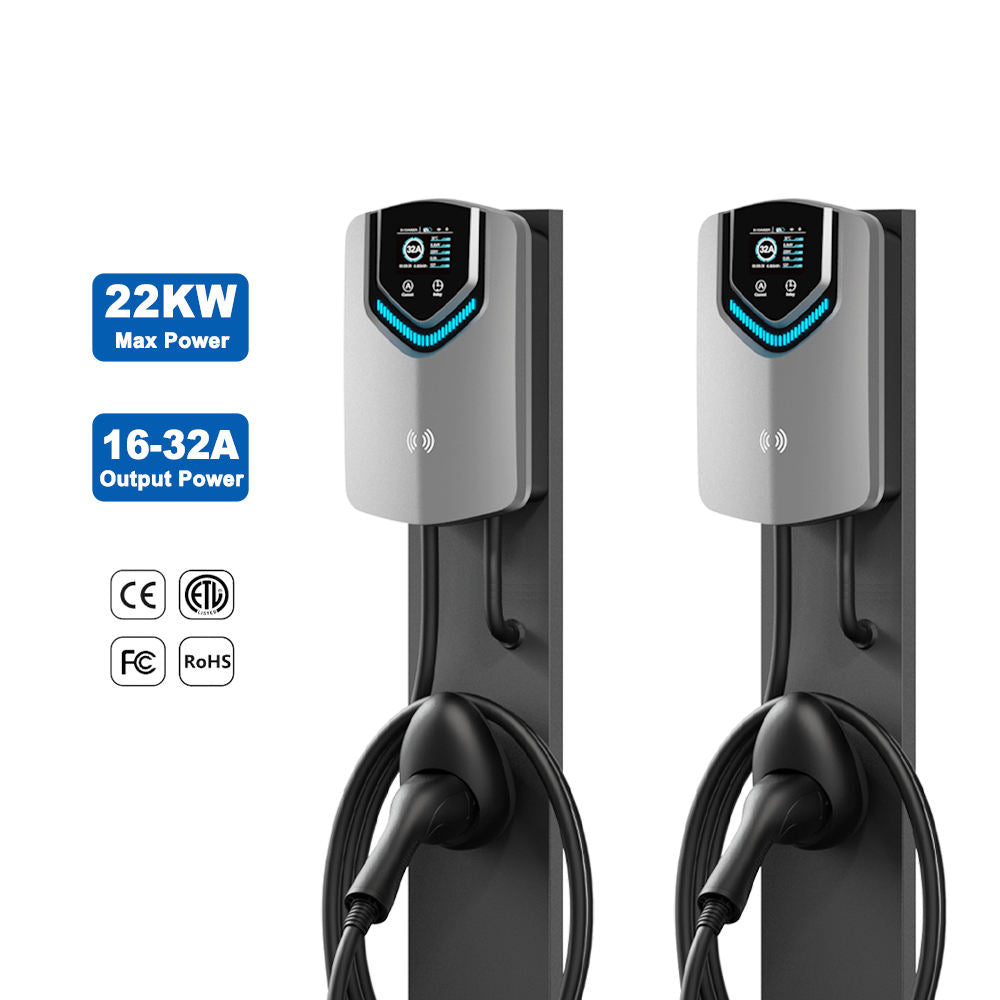 22kW Smart EV Charger Wallbox with WiFi/APP Control & Universal Compatibility for Home  Use